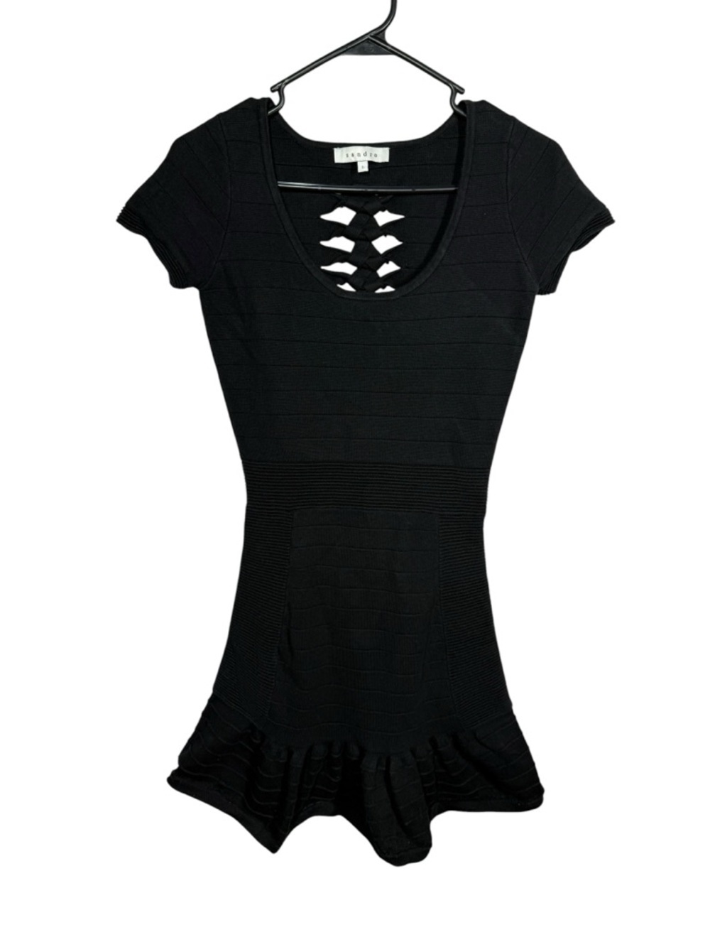 Sandro Knit Back Braided Dress Size US 4